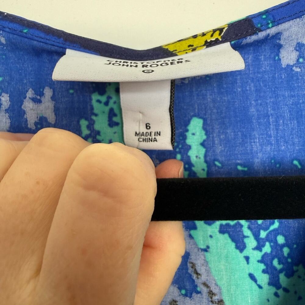 Christopher John Rogers Target Royal Blue and Yellow Floral Tiered Maxi Dress - Picture 12 of 16